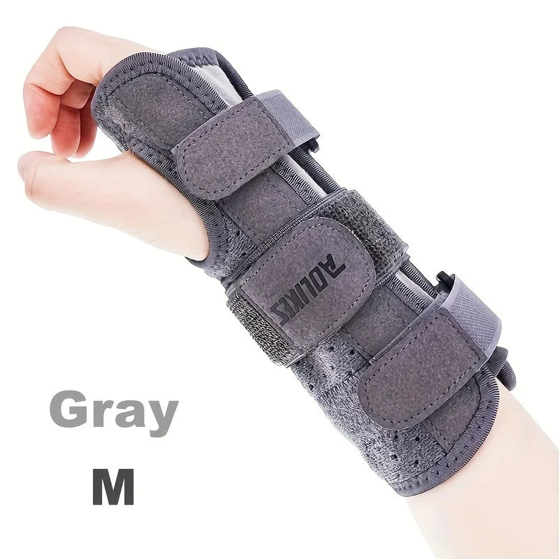 Attelle gris main fermer