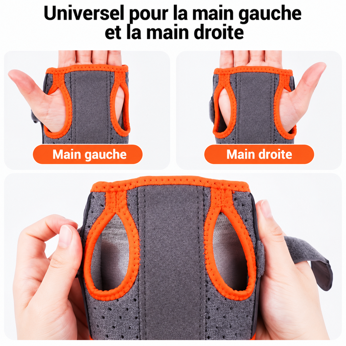 Attelle orange ouverte