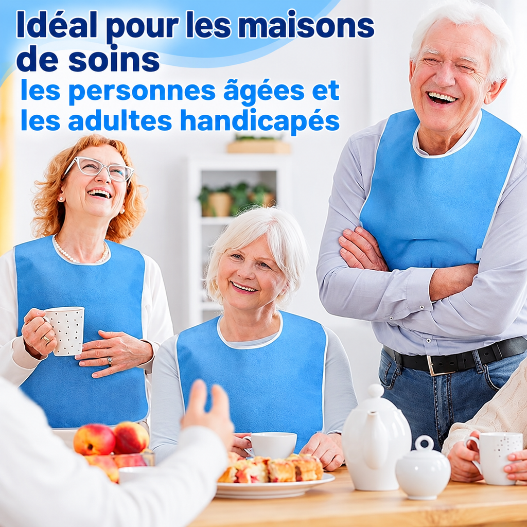 Bavoir avec personnes age