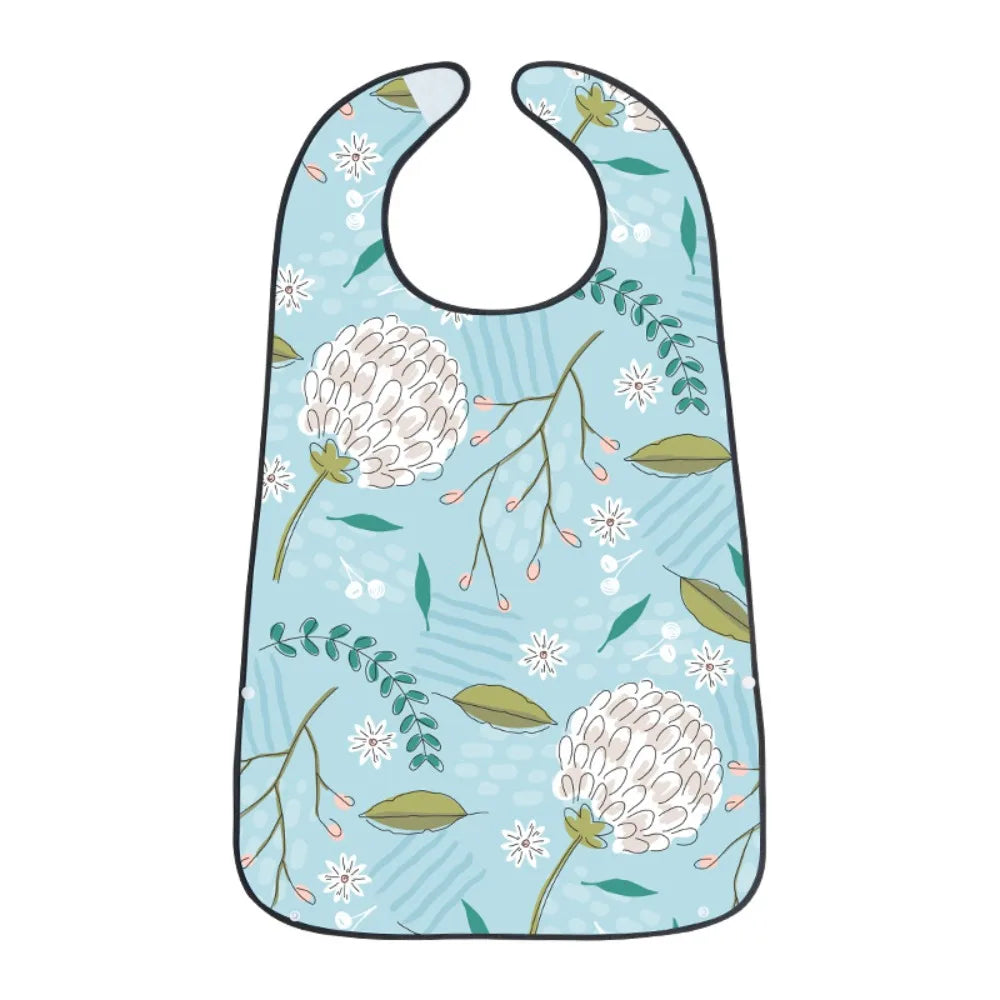 Bavoir pour adulte fleur blanche