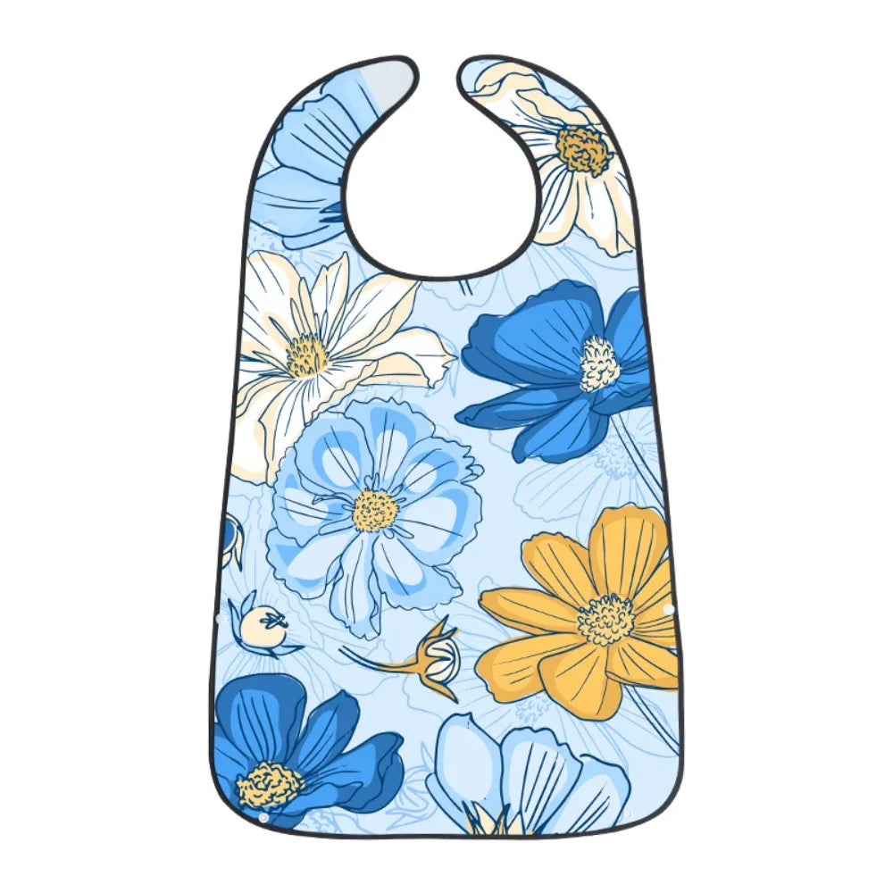 Bavoir pour adulte grande fleur