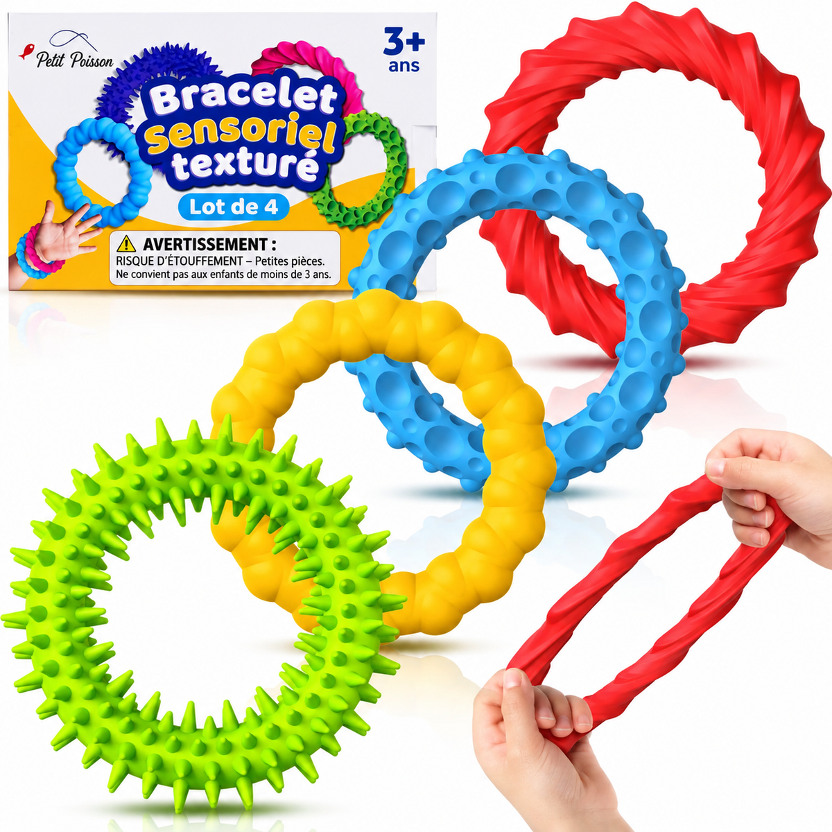 Bracelets sensoriels aux quatre couleurs