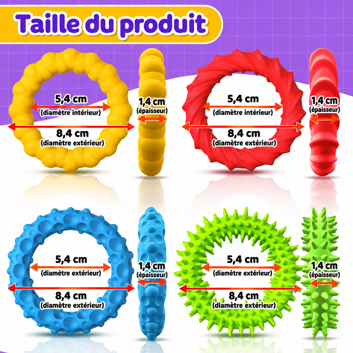 Bracelets sensoriels taille