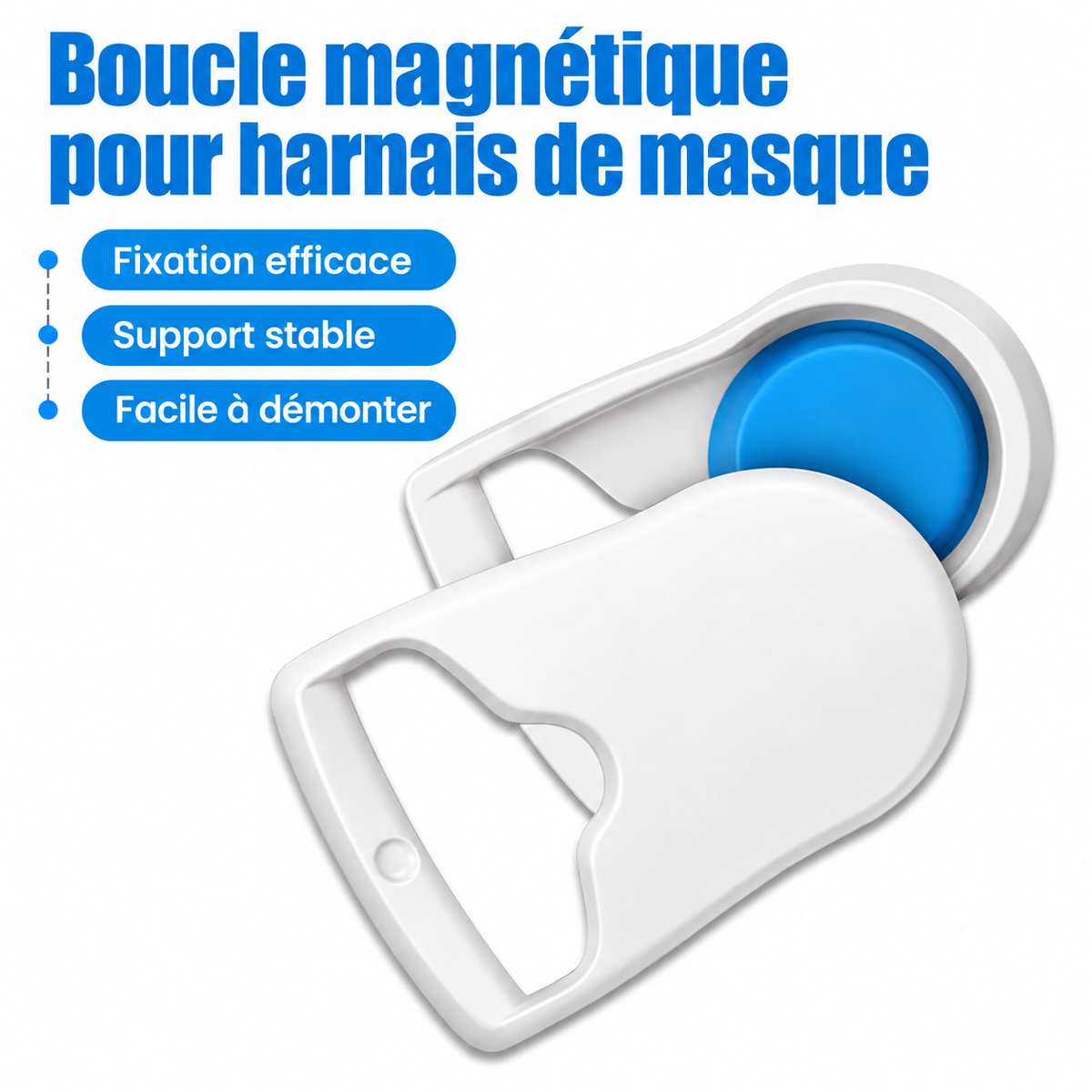 Clips pour masque magnetique