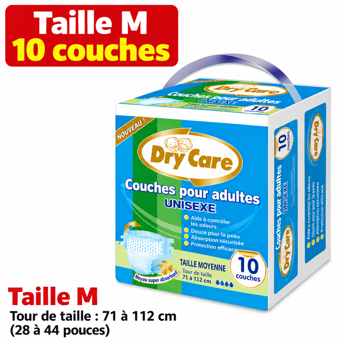 Couches-culottes jetables pour adultes – 20 pièces, ultra-absorbantes, unisexes
