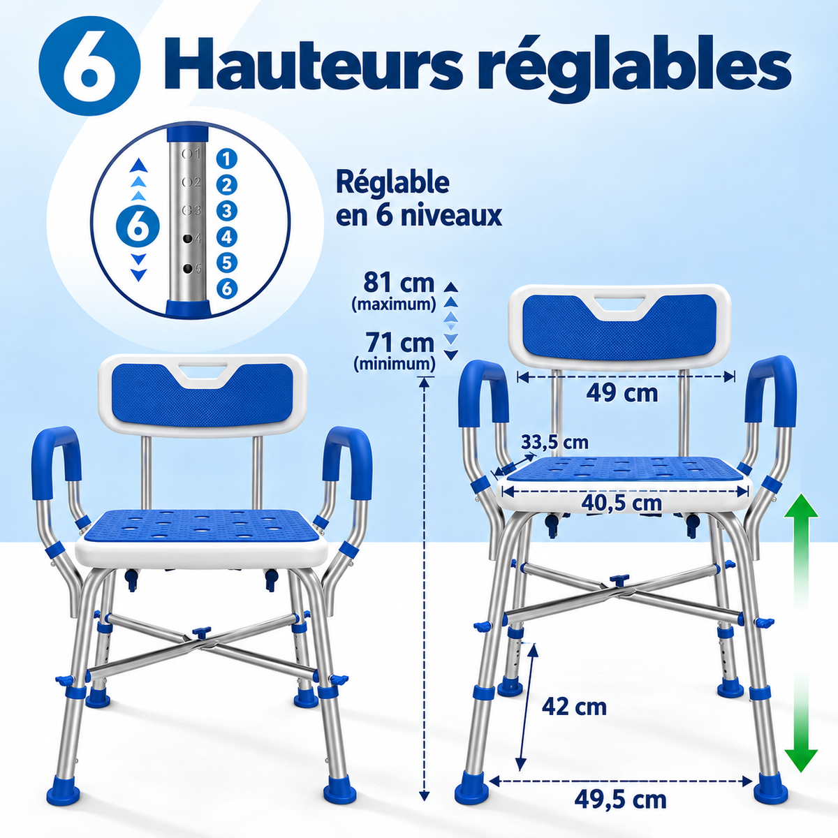 chaise reglable