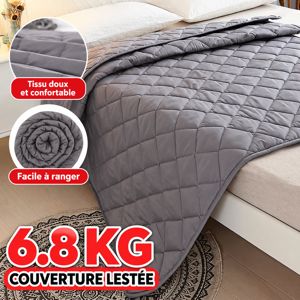 couverture lestee sur lit